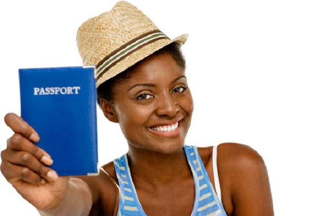 holding passport