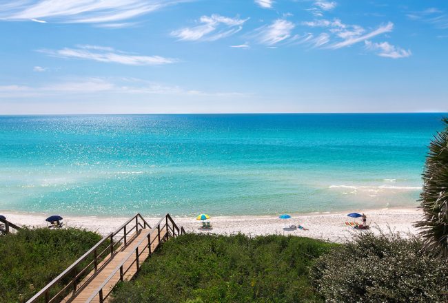 Which beach has the clearest water in Florida?
